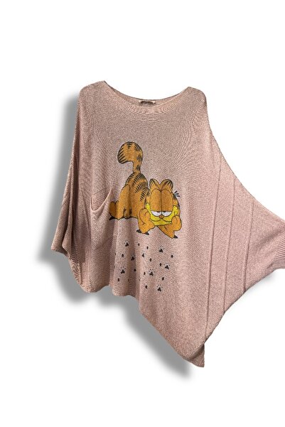 SUMEF Γυναικεία πλεκτή μπλούζα Mercerized – oversized Άνετο Εφαρμογή, με τύπωμα Μπλούζες (Μέγεθος 38-48)