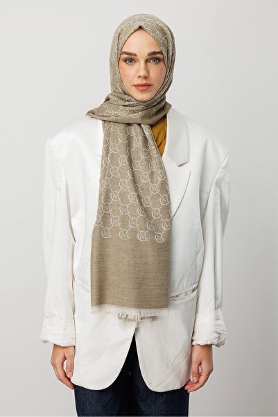 Mooncorn Μαλακό μαλλί χακί μεταξωτό σάλι