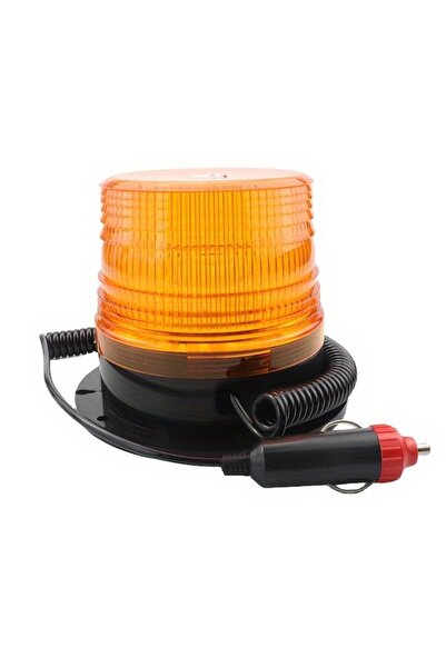 BZRSH 24 LED Car Beacon, 12V with Magnetic Mount, Yellow Light,