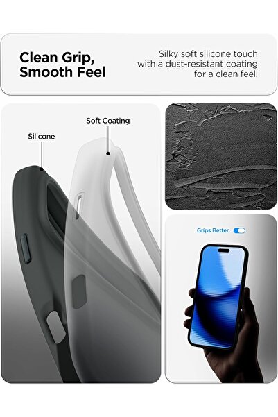 Spigen Silicone Fit MagFit for iPhone 17 Pro Max case cover [MagSafe compatible] - Abyss Green