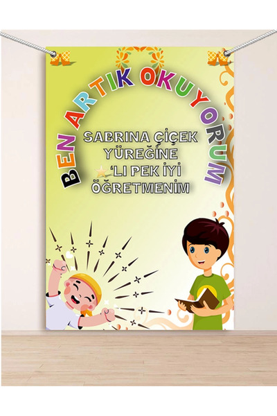 heptex Artık Okuyorum Hatıra Fotoğraf Panosu Branda 100x150