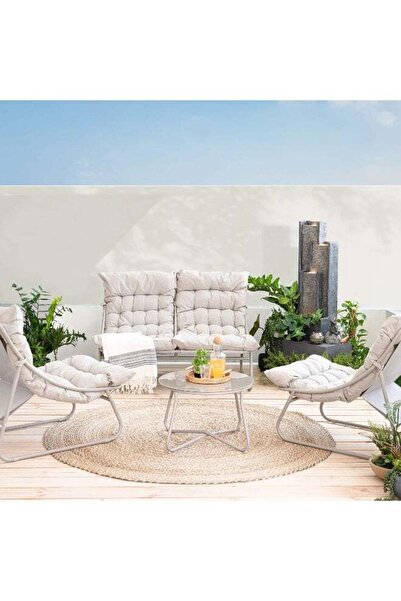 l'elefante 4-piece outdoor seating set for 4 people – iron frame