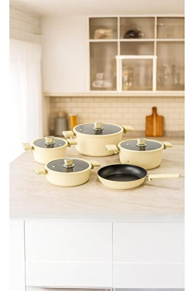 ozo 4-in-1 Combo | Premium Cookware Set 3933 + Dinner Set 2504 + 10 Pieces Tools Set + Cake Mold 3288