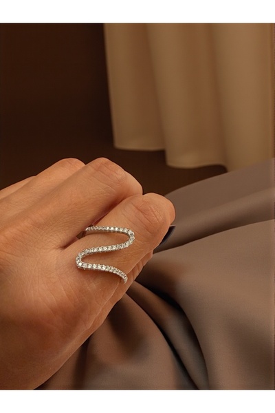 Bo Takı ve Aksesuar خاتم قابل للتعديل بحجر الزركون