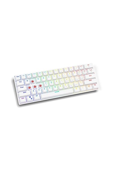 Savio Whiteout Mechanical Gaming Keyboard, Outemu Blue Switch, RGB, White