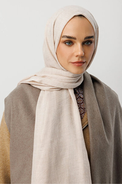 Mooncorn Σάλι από μαλλί κασμίρ με χρώμα πέτρας με σχέδιο ρουμι