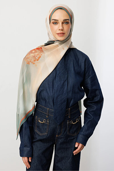 Mooncorn Soft Green Pure Pattern Hebei Silk Shawl