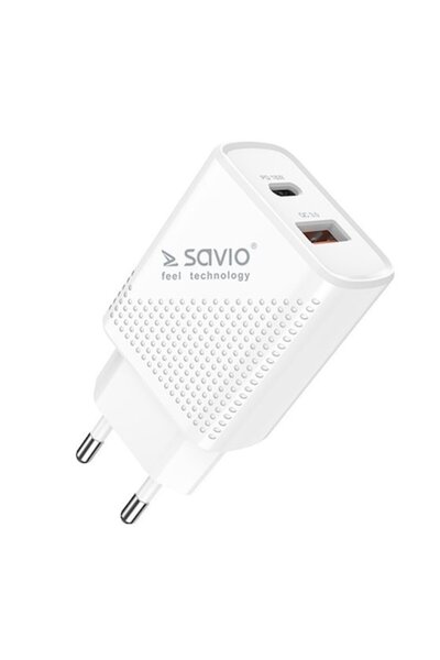 Savio LA-04 Fast Charger, Quick Charge & Power Delivery 3.0 18W