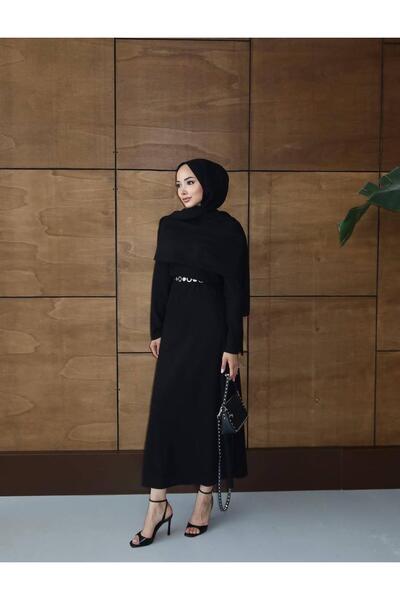 qafka Kadın Keten Kumaş Uzun Tesettür Elbise - Rahat Kesim, Şık ve Zarif Günl...