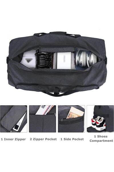 Urta Atelier 120L Foldable Collapsible Waterproof Travel Duffel Bag for Men and Women with Shoe Compartment