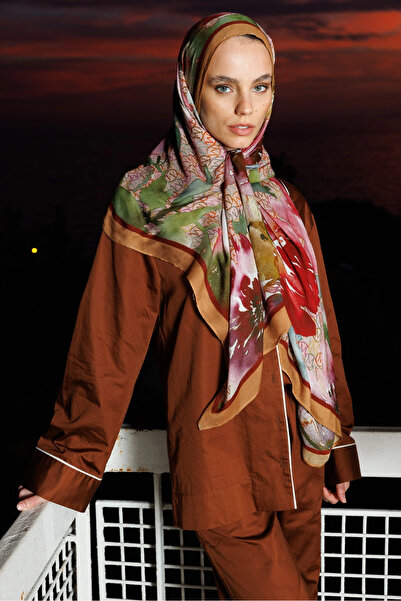 Mooncorn Rose Mc Pattern Hemp Shawl