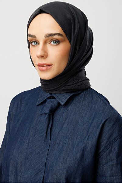 Mooncorn Μπλε μάλλινο μεταξωτό σάλι