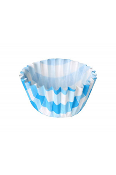 Algon Disposable Set 30 colorful cupcake liners, 5 x 3.2 cm, blue checkered