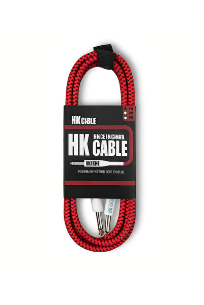 HK CABLE CABLUL JAC DE INSTRUMENTE DE 3 METRI (CABLUL FIER INDEFORMAT) Roșu-N...