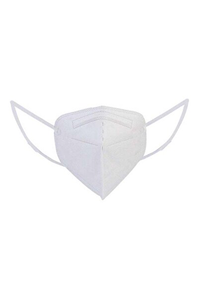 Lawazim Disposable Folding Mask White 4 Piece - Breathable Dust Filter Non Medical Masks