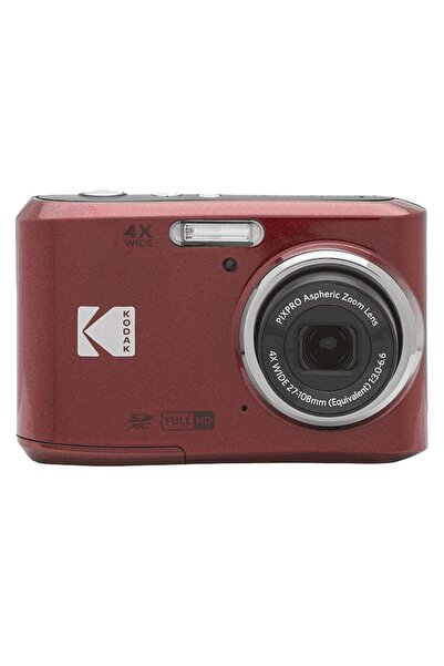 Kodak PixPro FZ45 Camera Pack, 16 MP, 4x Optical Zoom, Full HD 1080p, Burgundy