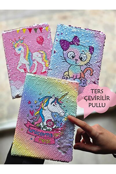 Kiesa Σημειωματάριο με παγιέτες Unicorn Αναμνηστικό Σημειωματάριο Σημειωματάρ...