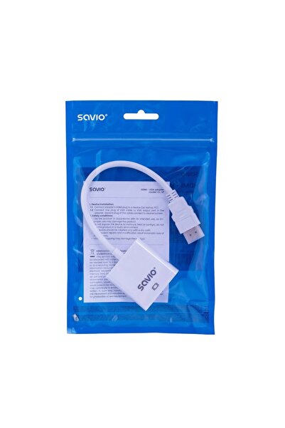 Savio HDMI to VGA signal converter adapter, CL-27/B, White