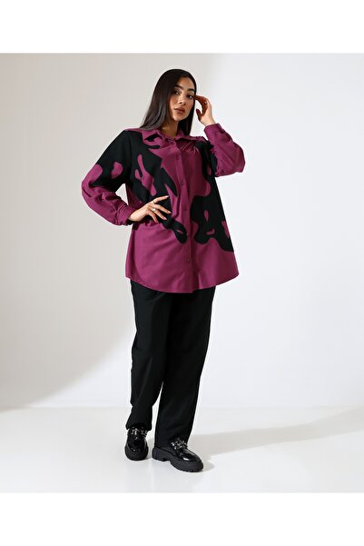 Fi'l Arz Fashion Embroidery Detail Two Piece Shirt Set