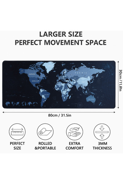 Revoon لوحة ماوس ممتدة من World Gaming World XXL (900×300) - فائقة النعومة، غير قابلة للانزلاق، ومقاومة للماء