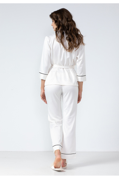 En Privé Iris Satin Pajama - Ivory