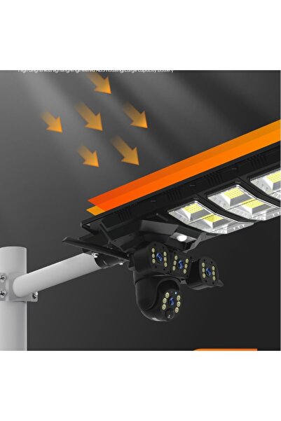 OEM Solar Panel Lamp, 450 W, With 3 Built-in 4k Surveillance Cameras, Sim Slot, 4G