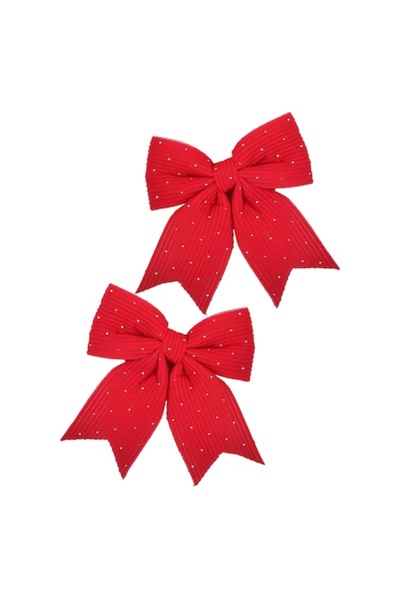 MONDEX Set de 2 fundițe roșii SANTA LILA cu pietre, 13,5x14,5x1 cm