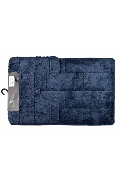 Bathlab Bath Mat Set, 50x37cm & 50x80cm, Navy, Polyester