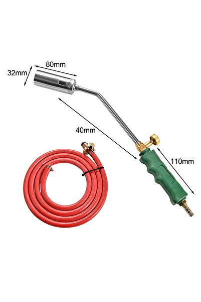 SUPER TRENDS Gas Burner (LPG) with SUPER TRENDS® Valve, Pig Burner, Length 65 cm, Hose 1 m, Nozzle 63 mm