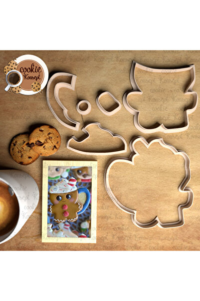 CookieKonsept كوب خبز الزنجبيل |   مجموعة قوالب متوافقة مع الكعك والعجين والط...