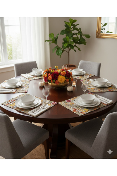 Otay Ev Dekorasyon 3D Digital Printed Front Face & Durable Denim Fabric Back Face American Service 6-Piece (30 cm X 45 cm)