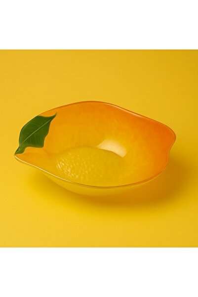 Allesken Decorative ARIA FRESH Lemon-Shaped Bowl 13x18x4 cm, Glass, for Serving Snacks
