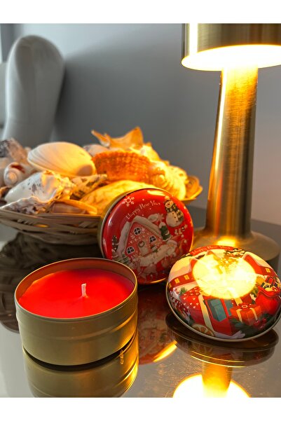 mihi hediyelik 2’li Yılbaşı temalı kokulu teneke mum