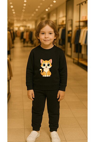 playwear Παιδικό Φούτερ με στάμπα Sweet Cat για Κορίτσια και Αγόρια, με λαιμό...