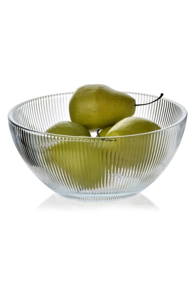 MONDEX Glass Bowl 22.5 x 11 x 10 cm, 2 L, Transparent