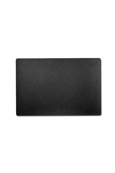 Origin Set of recycled genuine leather placemats, rectangular, 6 pcs, black -