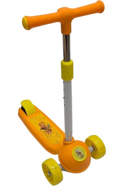 Generic Kids' 3-Wheel Push Scooter with LED Wheels, Adjustable Height, Up to 50 kg