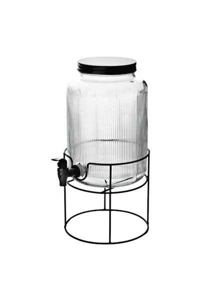 Allesken Dozator modern de sticlă de 5,2 l pentru bucătărie, cu robinet și su...