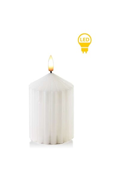MONDEX Lumânare LED Idalia 7x7x14 cm albă