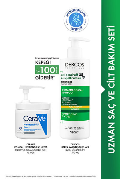 Vichy Kuru Saçlar için Saç ve Cilt Bakım Seti: Dercos Kepek Karşıtı Şampuan 3...