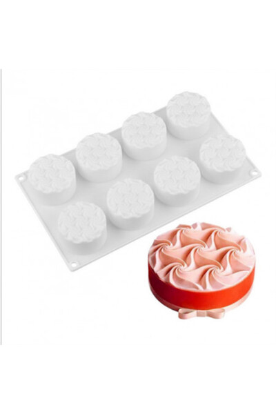 adhoreca Silicone mold for cake, 8 Water Waves (6 cm)