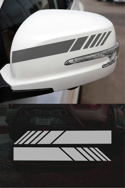 Quart Aksesuar Yan Ayna Şerit Sticker Araba Motosiklet Sticker Oto Sticker