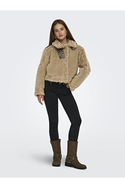 ONLY Дамско кафе Onlkoko Life Teddy Mix яке с отворена предна част 15356911-Otter