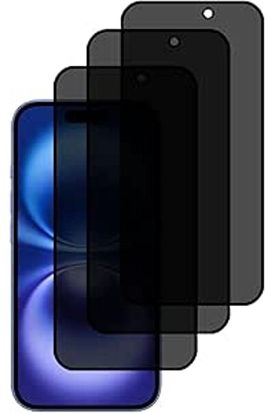 Generic مجموعة من 3 واقيات شاشة زجاجية مقواة للخصوصية لهاتف iPhone 17، 9H، مض...