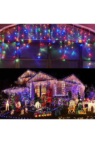 OEM Instalatie sarbatori 12 metri, franjuri cu 300 LED-URI exterior, doar MUL...