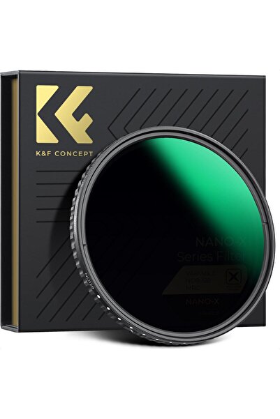 K&F CONCEPT 62mm Değişken ND Filtre ND8-128 (3-7 Kademeli ) HD Hidrofobik VND...