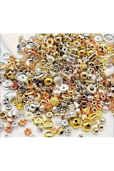 yiğit aksesuar 100 Adet Gold Rose Gümüş Renk Karışık Model Ara aparat Boncuk Takı yapım malzemeleri