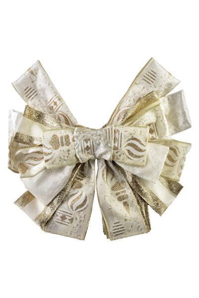 Mondex Since 1986 Fundă decorativă de Crăciun, auriu/bej, 32x130 cm