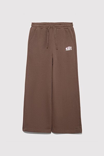 Mavi Kız Çocuk Logo Baskılı Örme Pantolon