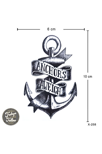 Trakya Tattoo Geçici Dövme 1-2 Hafta Kalıcı Minimal Çapa Dövmesi